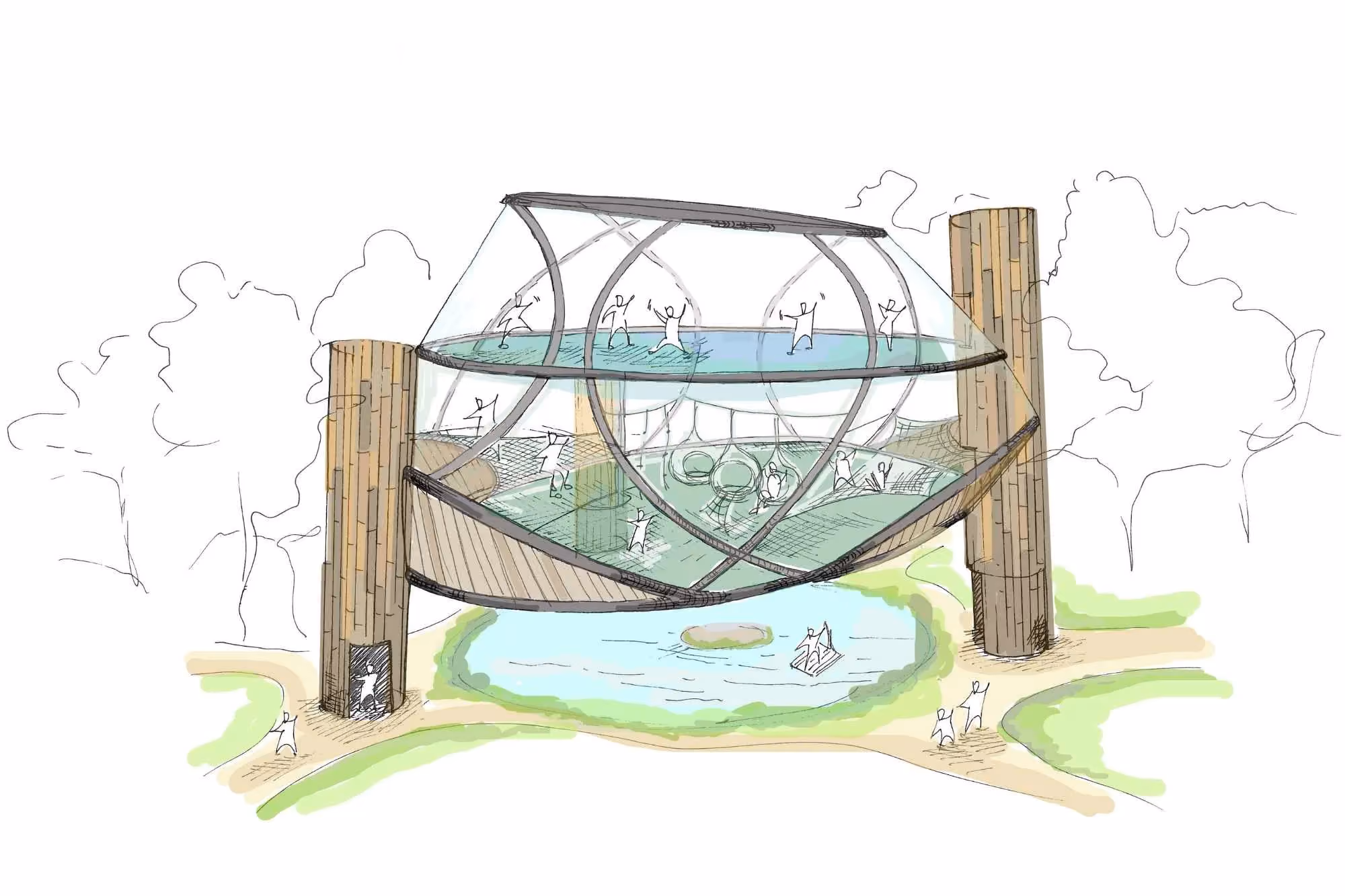two-storey net attraction in Austria