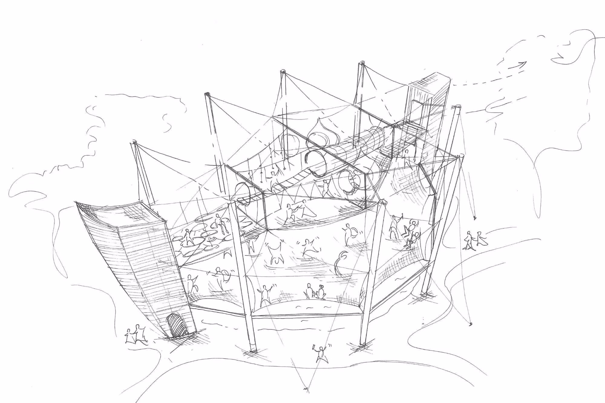 two-storey net attraction in Austria