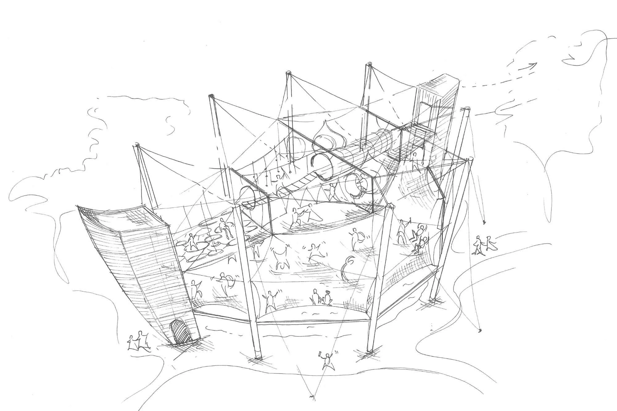 two-storey net attraction in Austria