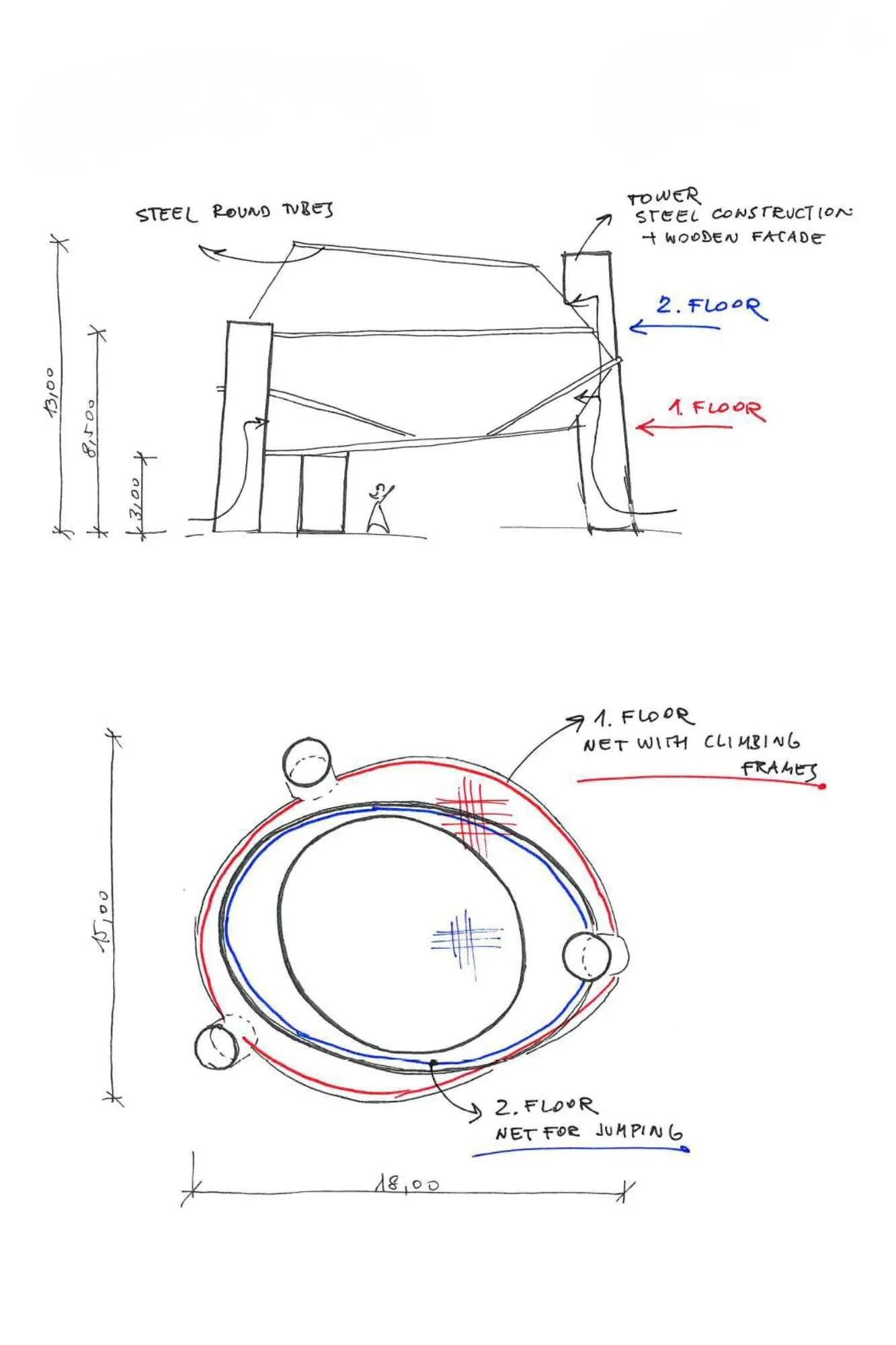 two-storey net attraction in Austria