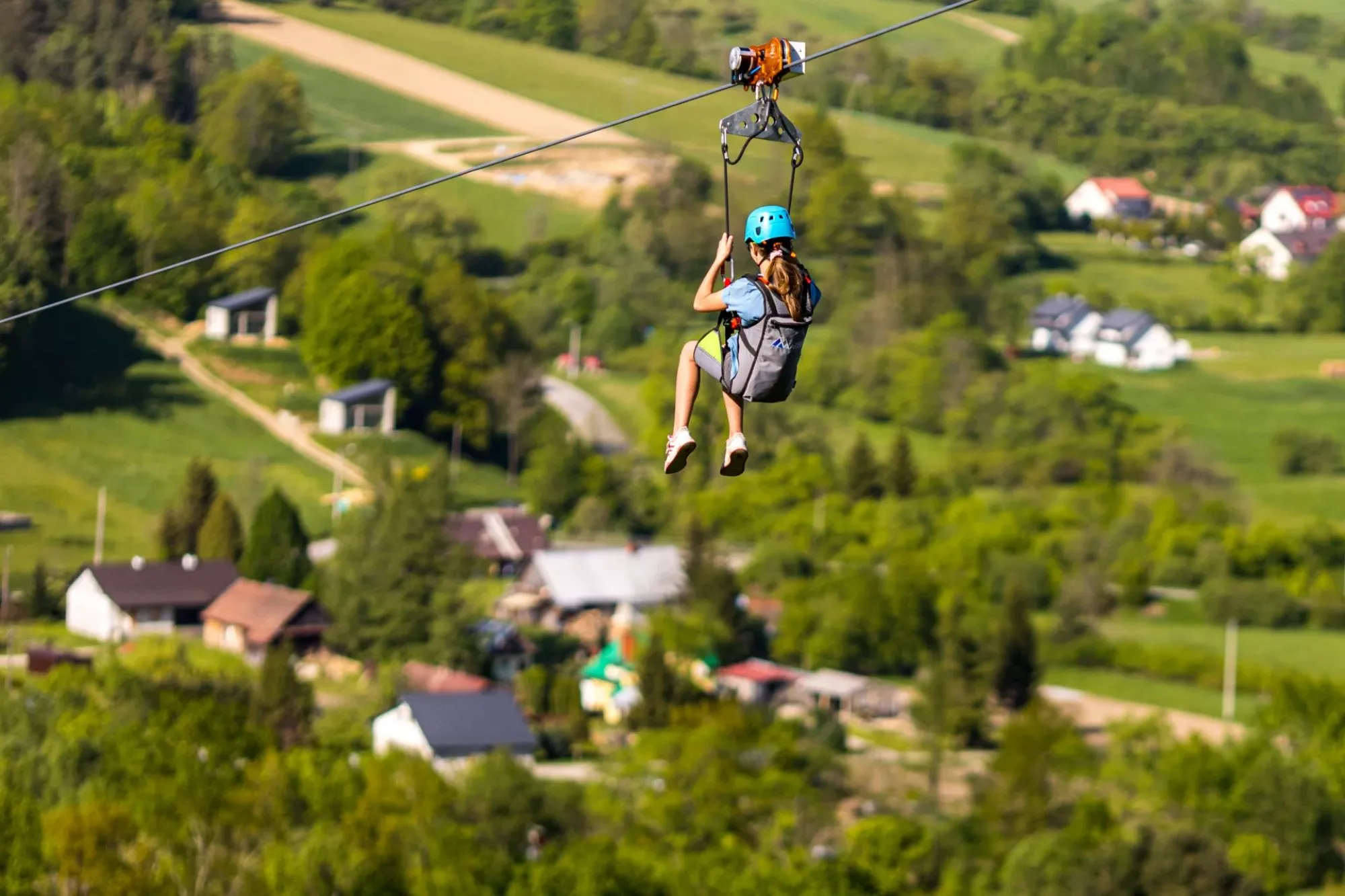 Longest zipline in Poland Wańkowa