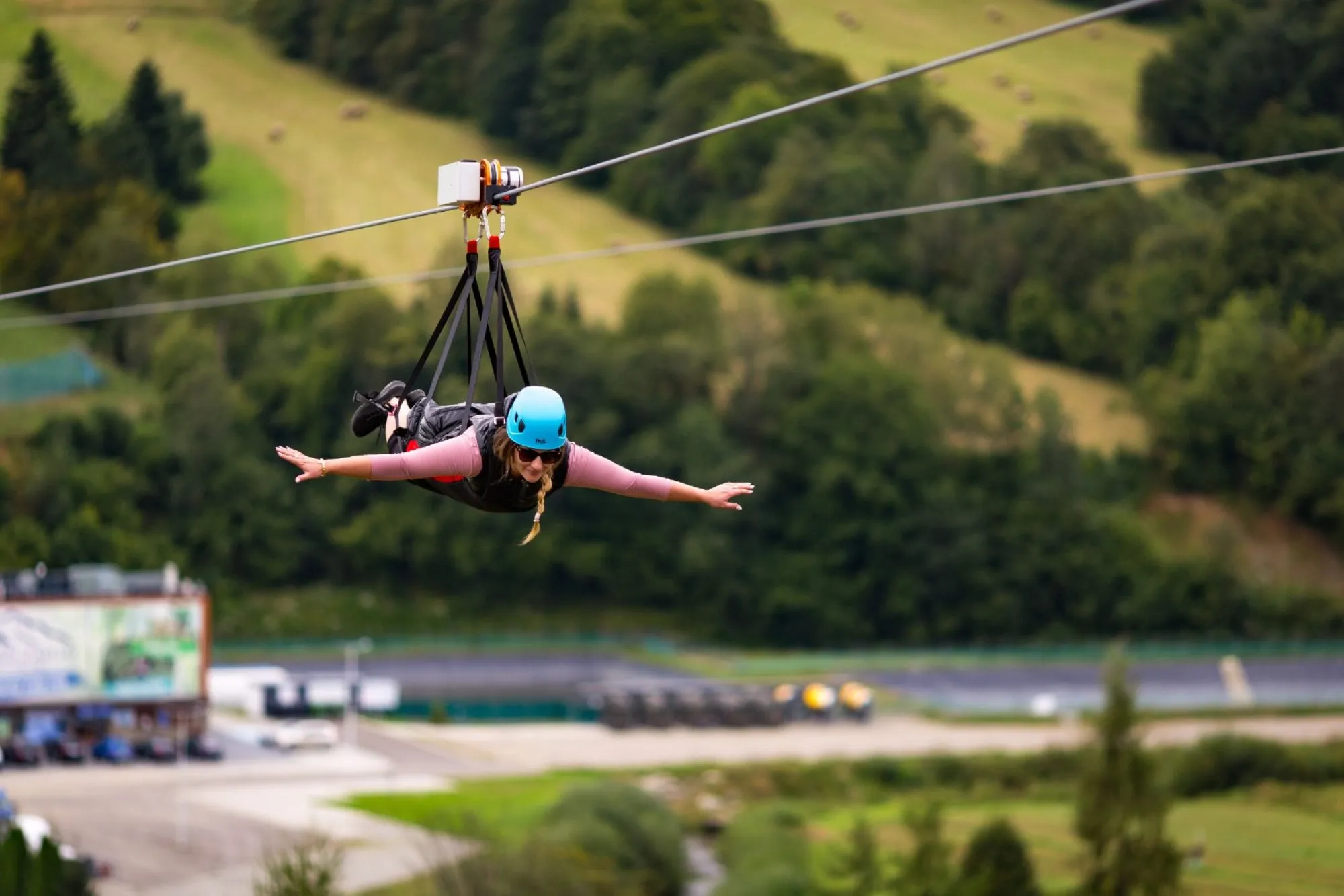 Longest zipline in Poland Wańkowa