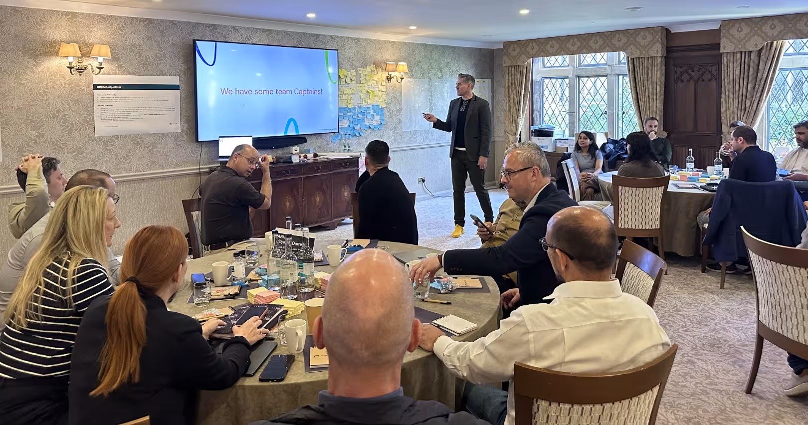 Rob Hamblen facilitating an AI leadership Off-Site for Marcura's C-suite team