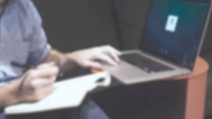 Man calmly working optimally after cultivating calm