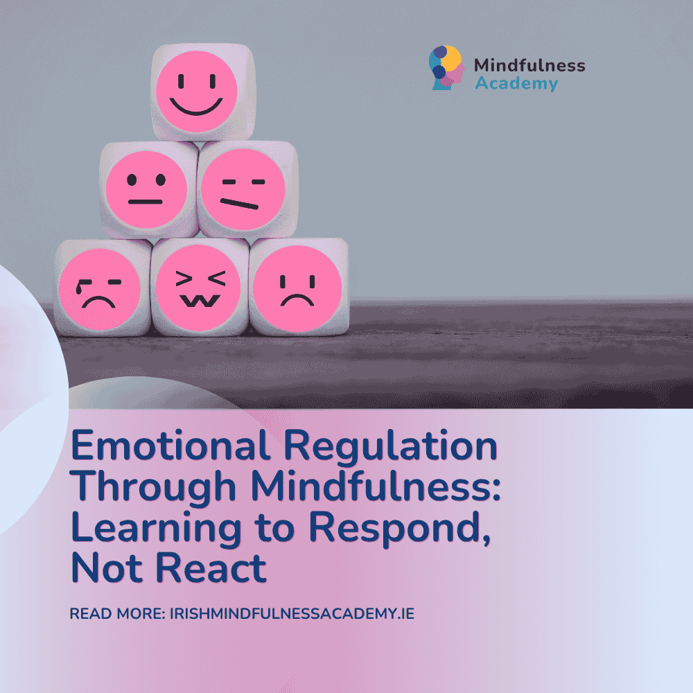A poster highlighting the different emotions someone can experience and linking that to emotional regulation