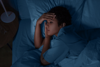 Lying in bed after waking up in the middle of the night and now you cant go back to sleep because your mind is racing 