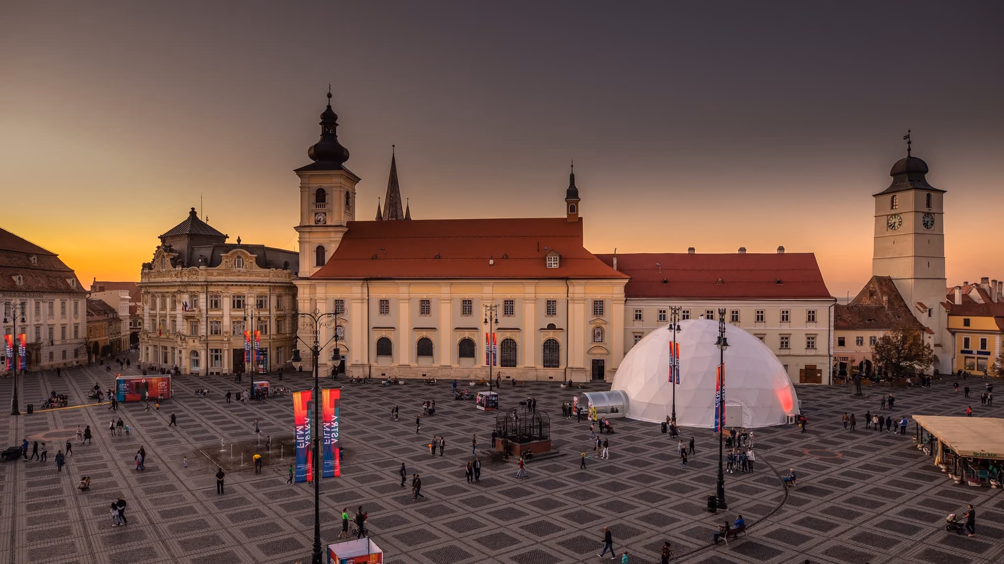 Interactive fulldome projection dome at Astra Film Festival Romania