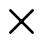 Black close icon with a white cross inside a circle.