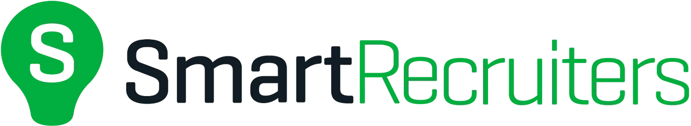 SmartRecruiters logo with a green lightbulb containing a black 'S' followed by the text 'SmartRecruiters' in black and green.