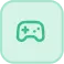 Green square icon with a game controller symbol inside.