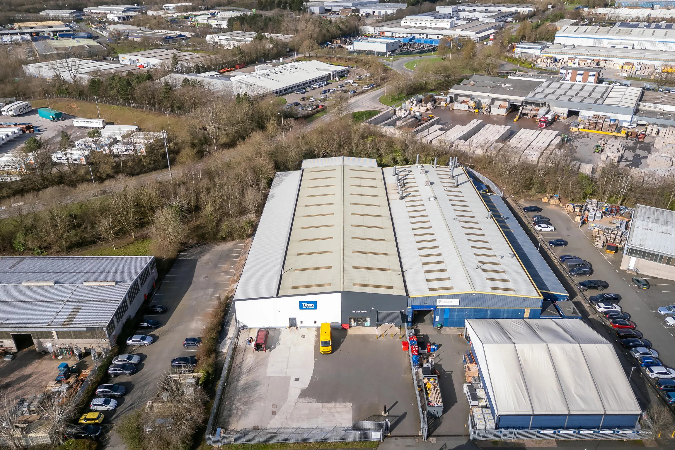Structural steelwork at the Titan Self Storage development in Telford