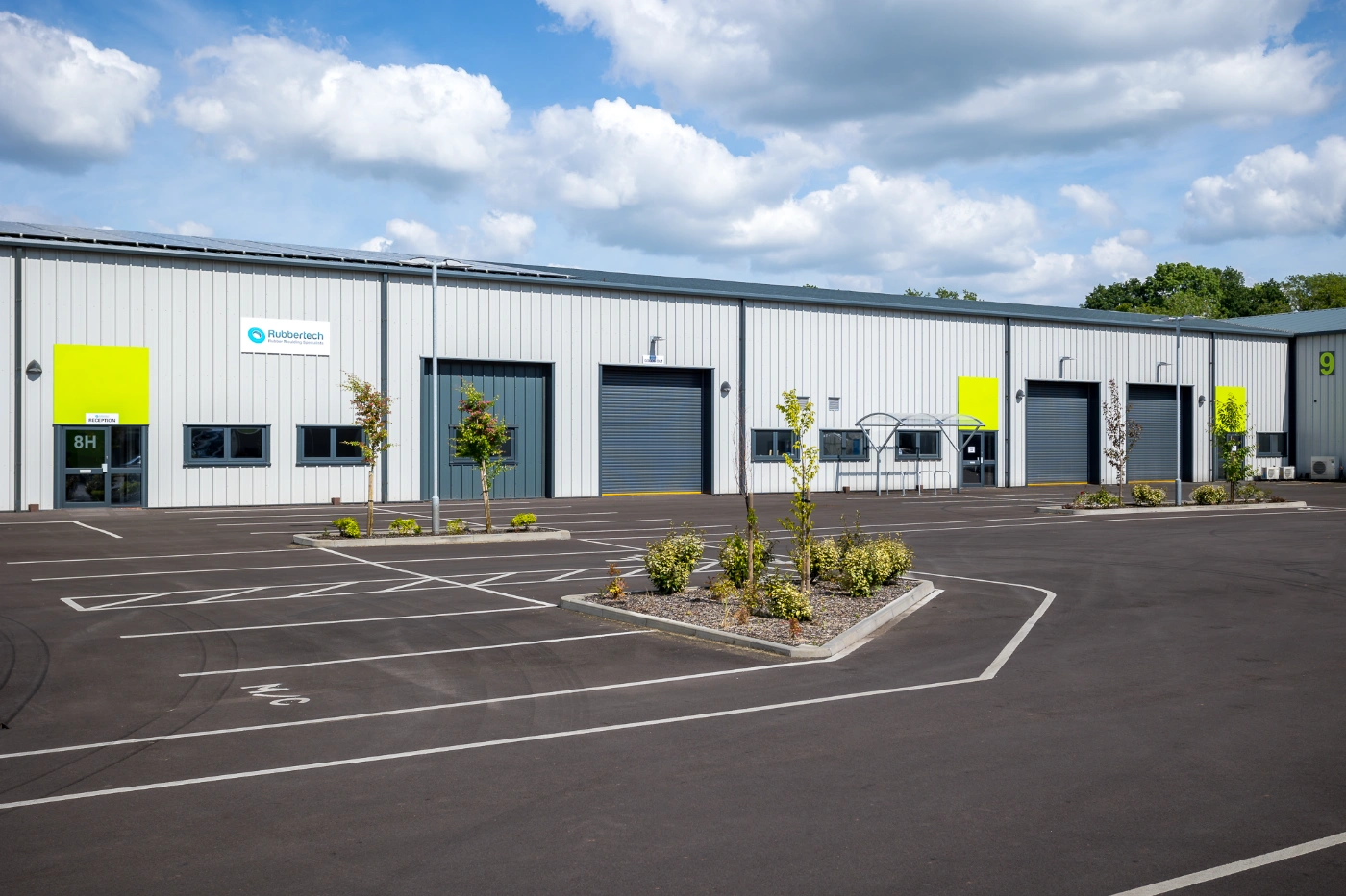 Steel frame erection at Longhope Business Park development