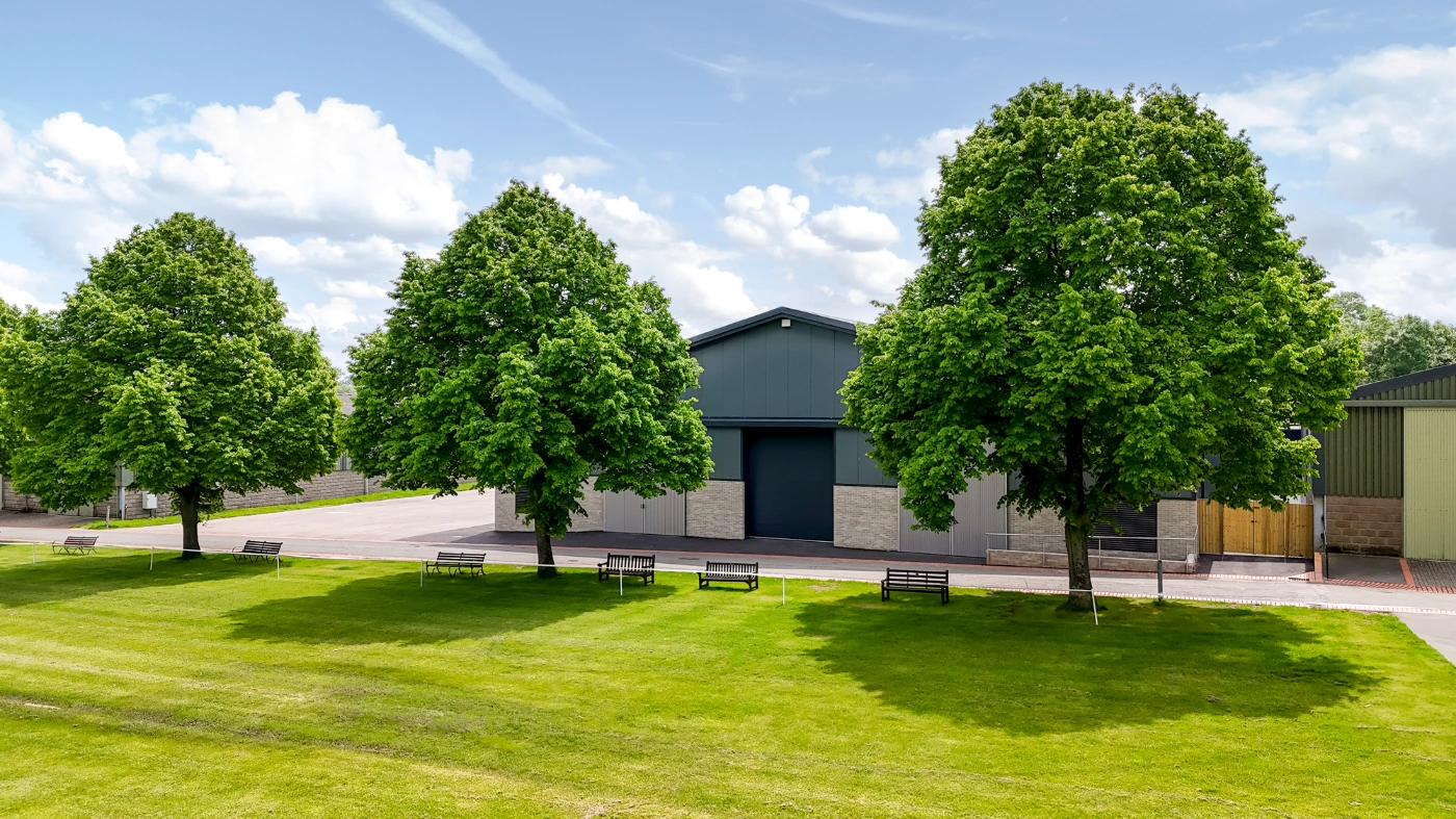 Completed elegant exhibition hall — 20,000 sq ft steel-framed building by MSB Group UK