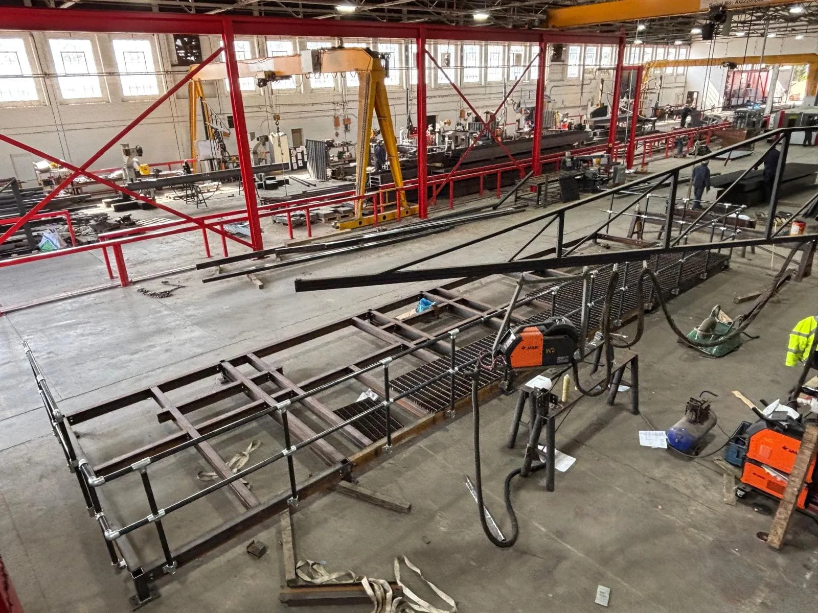 Steelwork being fabricated in MSB Group's in-house workshop