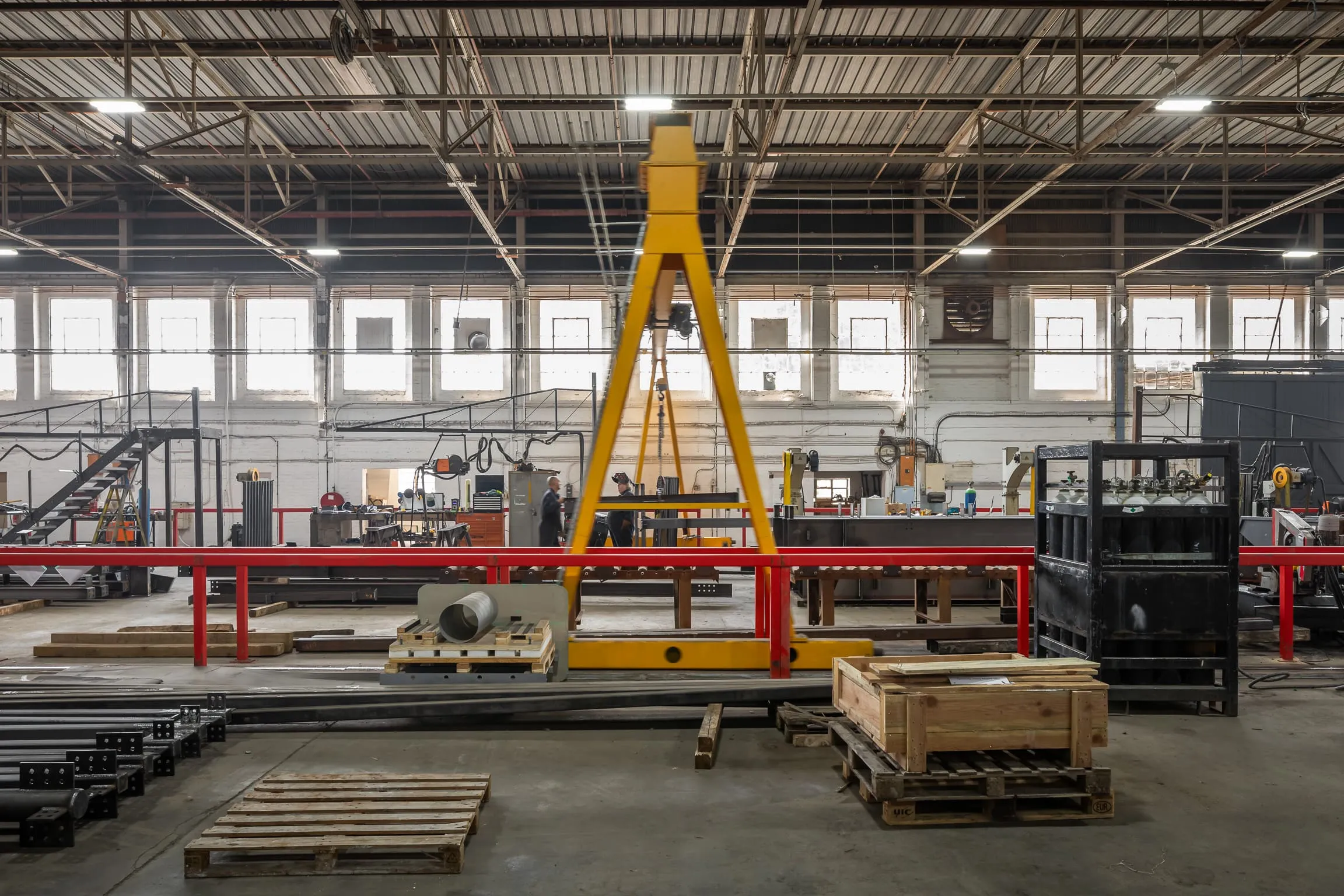 Steelwork being fabricated in MSB Group's in-house workshop