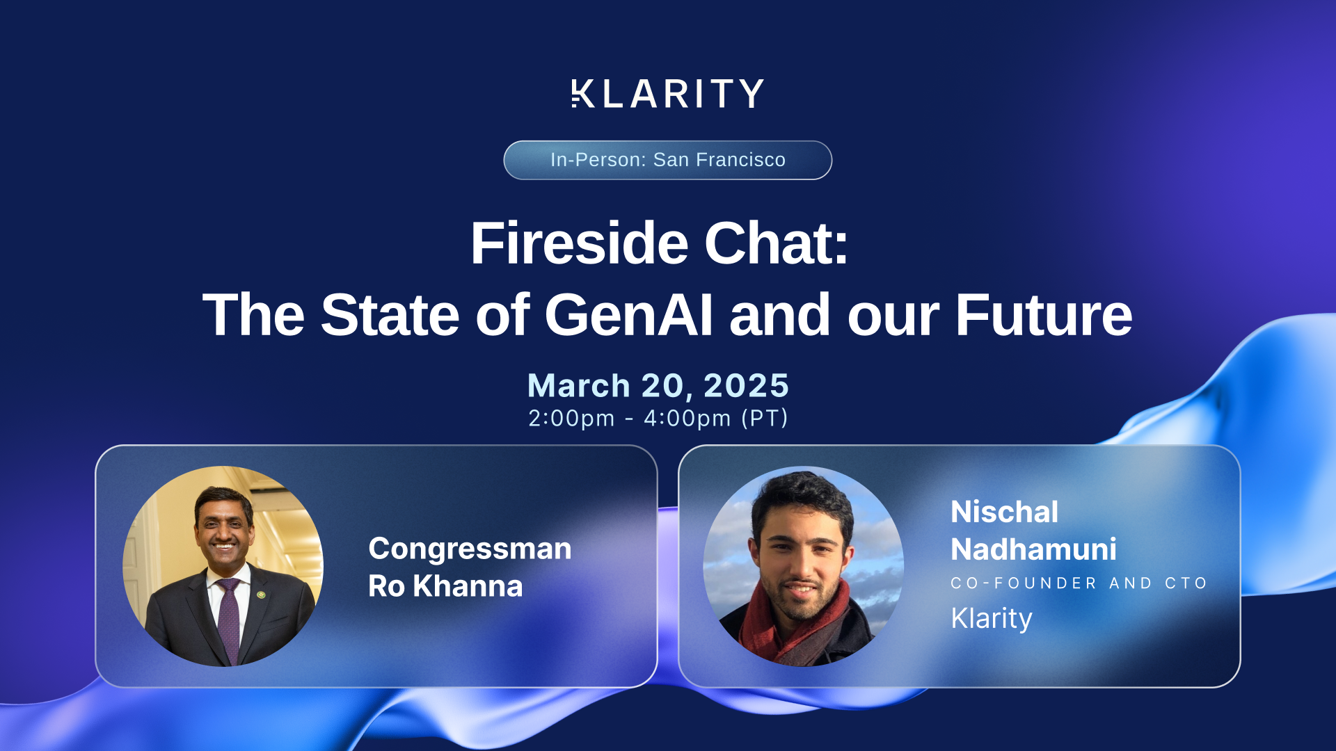 A fireside chat on the State of AI with Congressman Ro Khanna and AI Leader, Nischal Nadhamuni