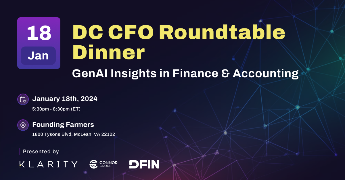 DC CFO Roundtable Dinner