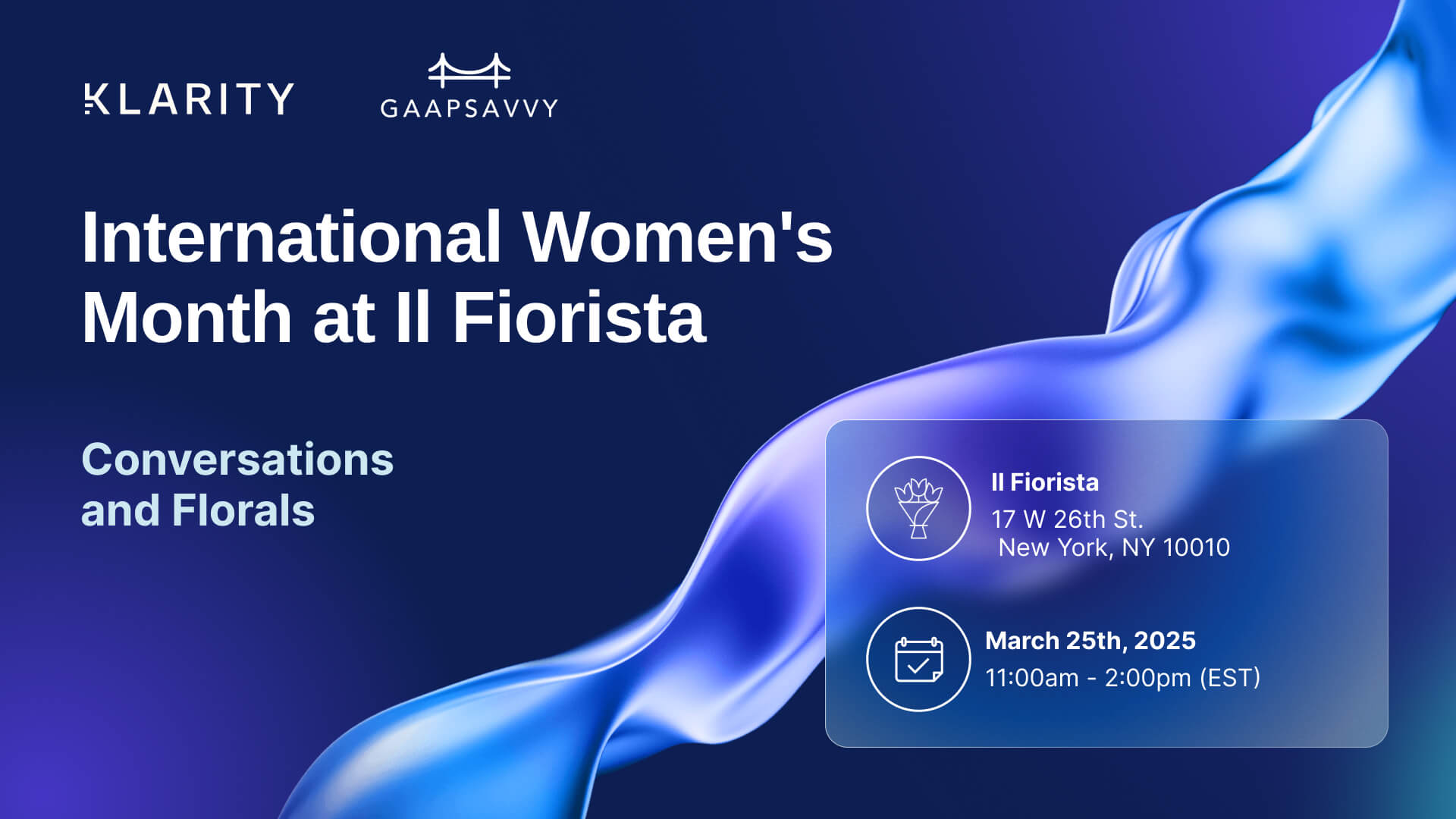 NYC International Women’s Month at Il Fiorista - Conversations and Florals