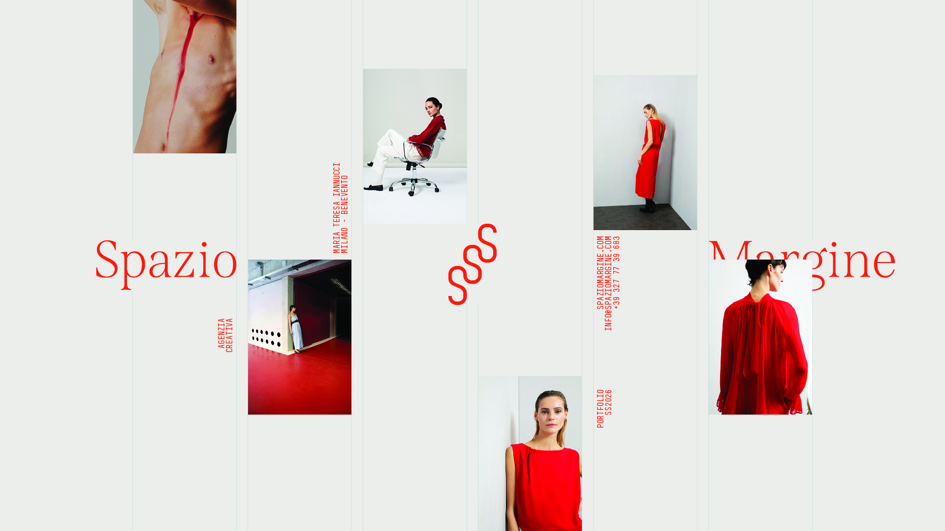 Spazio Margine — Portfolio layout design built around transparency and grid system
