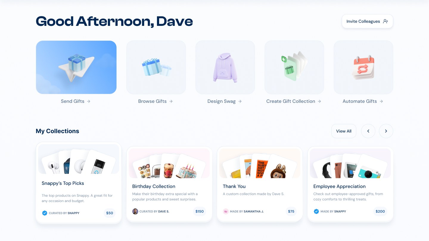 Snappy gift catalog preview