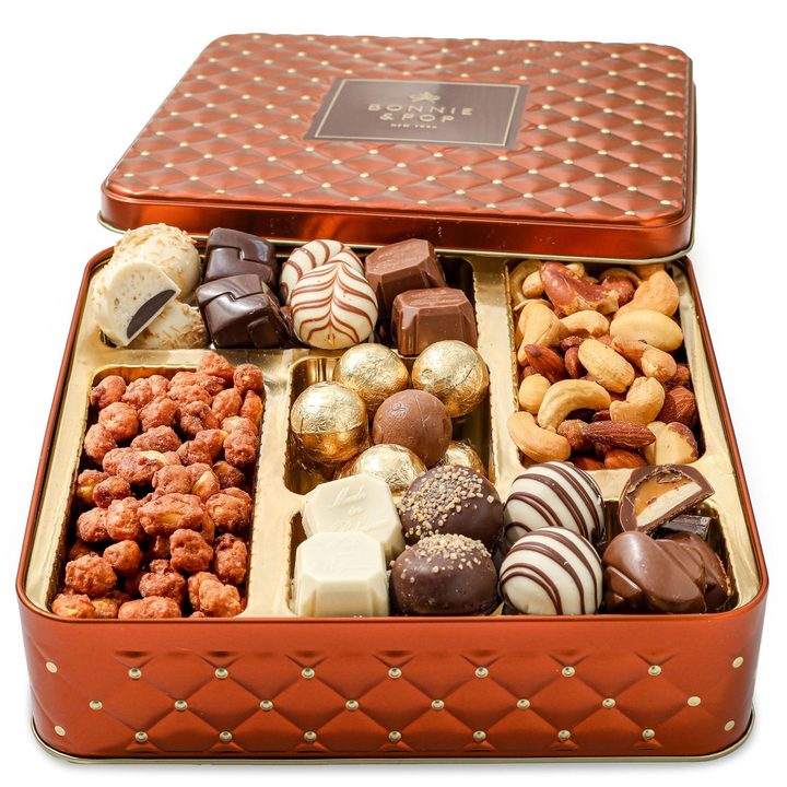 Gourmet Gift Basket with Assorted Truffles and Nuts