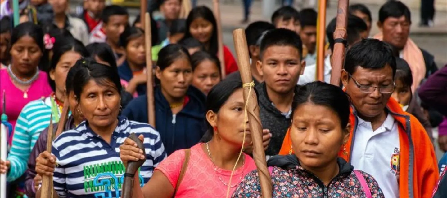 Jóvenes indígenas en Cauca