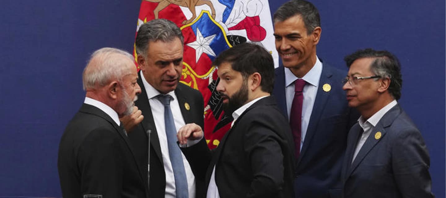 Presidentes de varios países reunidos en Chile