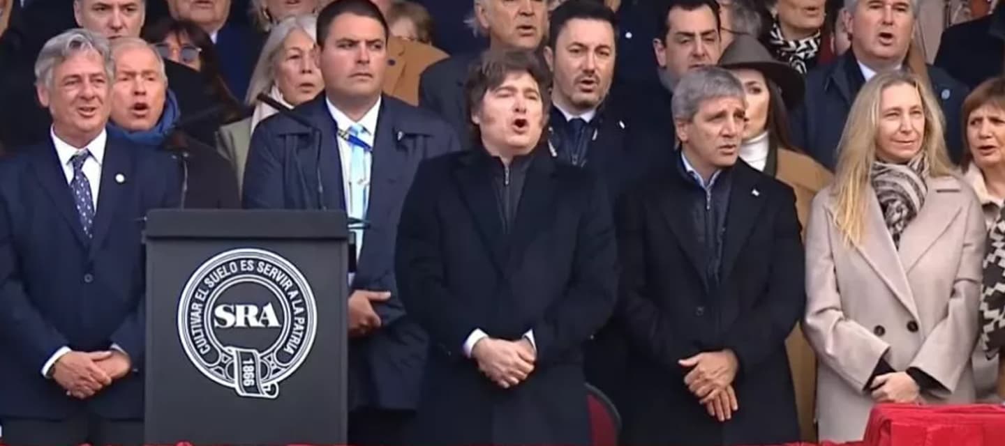 Milei atacando en su discurso a la oposición