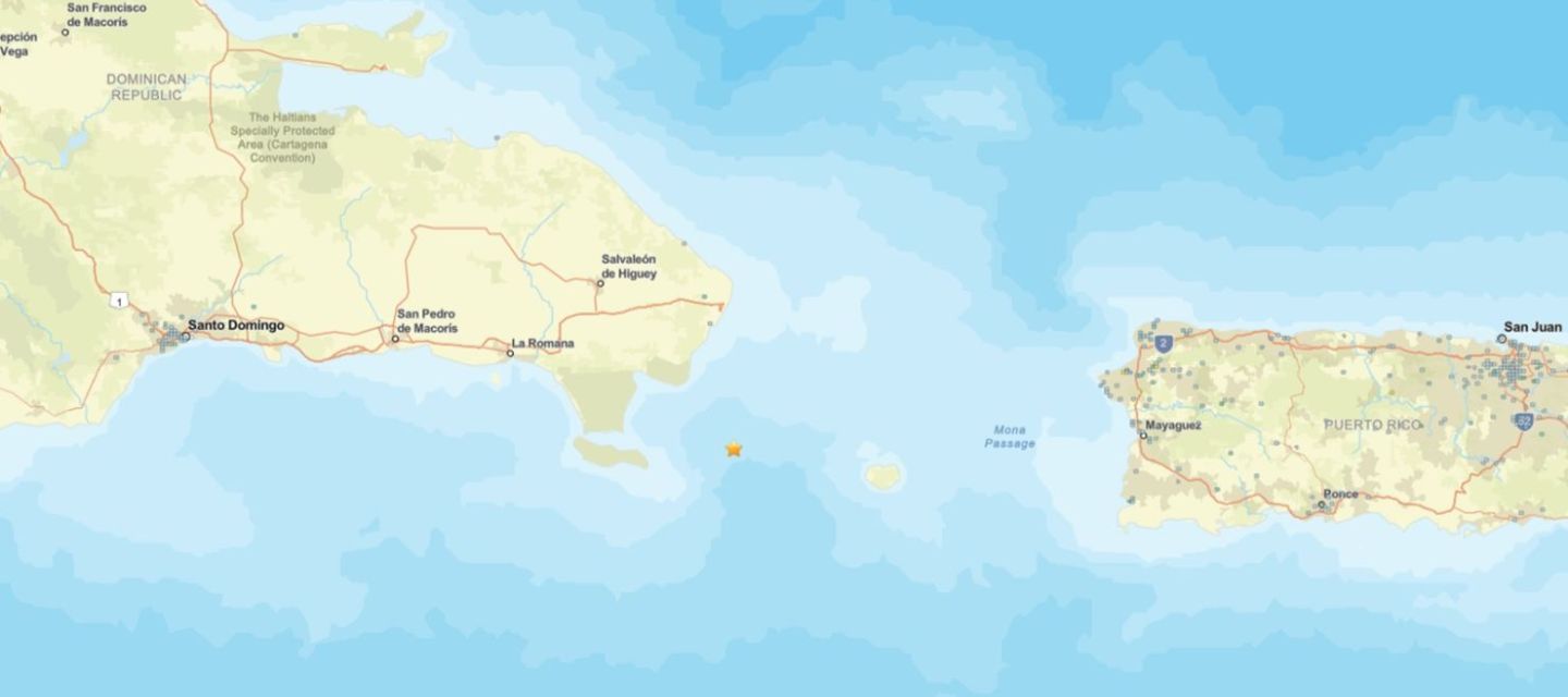 Un sismo de magnitud 5,7 sacudió la costa sureste de República Dominicana