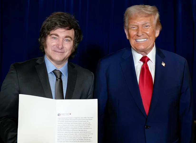 Milei y Trump reunidos