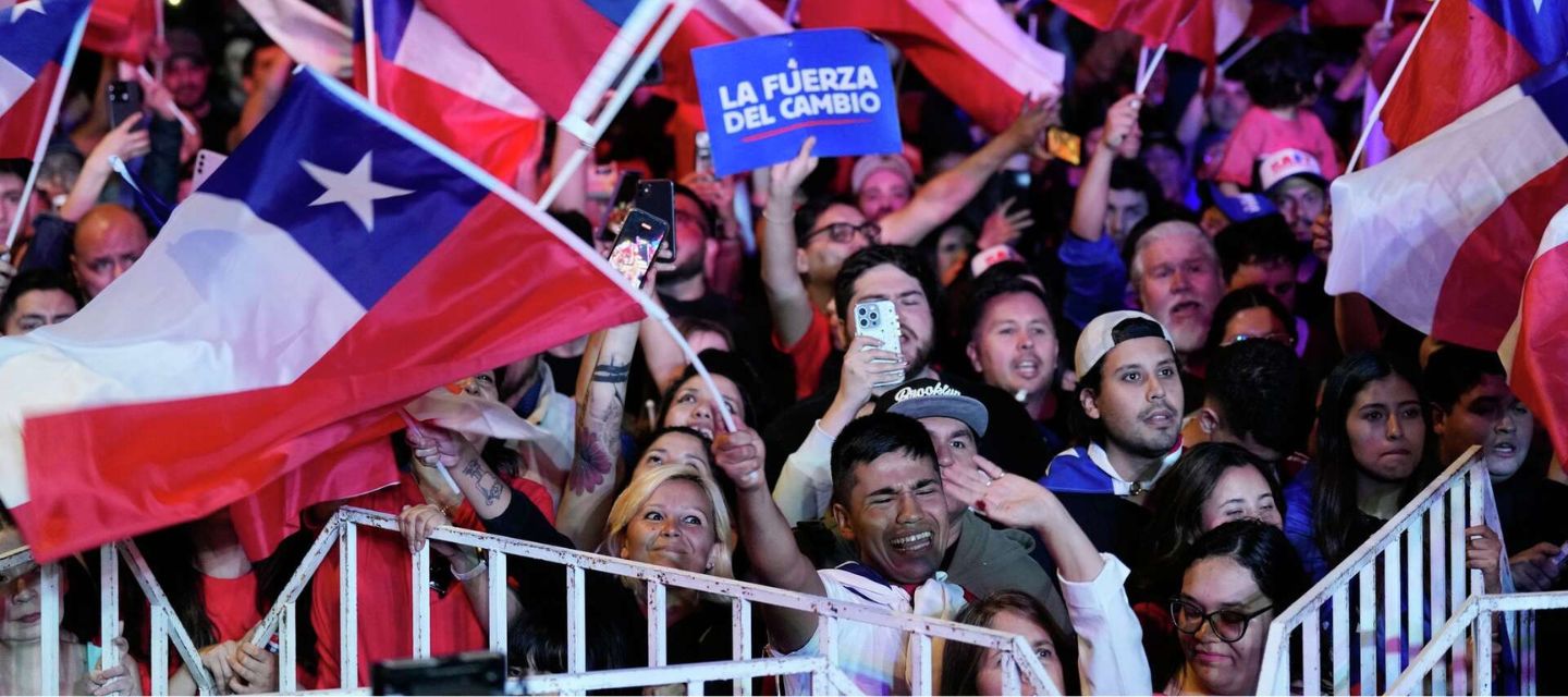 Durante su primer discurso como presidente electo