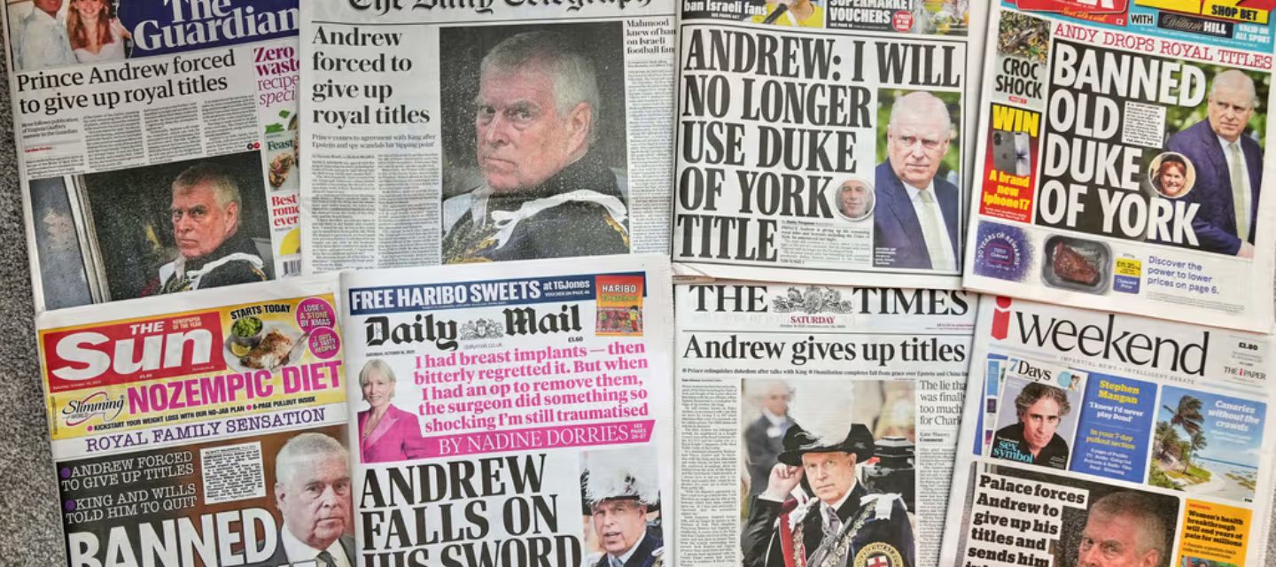 La policía británica registró la antigua mansión del expríncipe Andrés