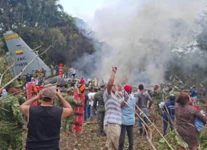 El accidente de un avión militar en Colombia deja 69 muertos