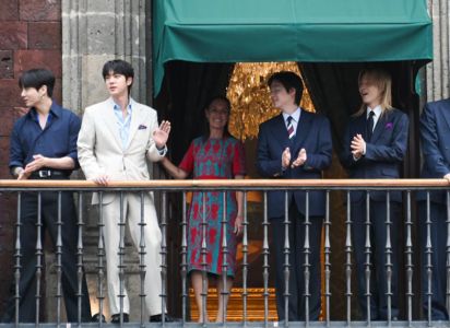 Claudia Sheinbaum recibió a BTS en Palacio Nacional antes de sus conciertos en Ciudad de México