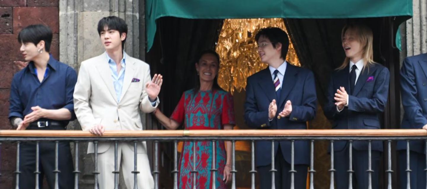 Claudia Sheinbaum recibió a BTS en Palacio Nacional antes de sus conciertos en Ciudad de México