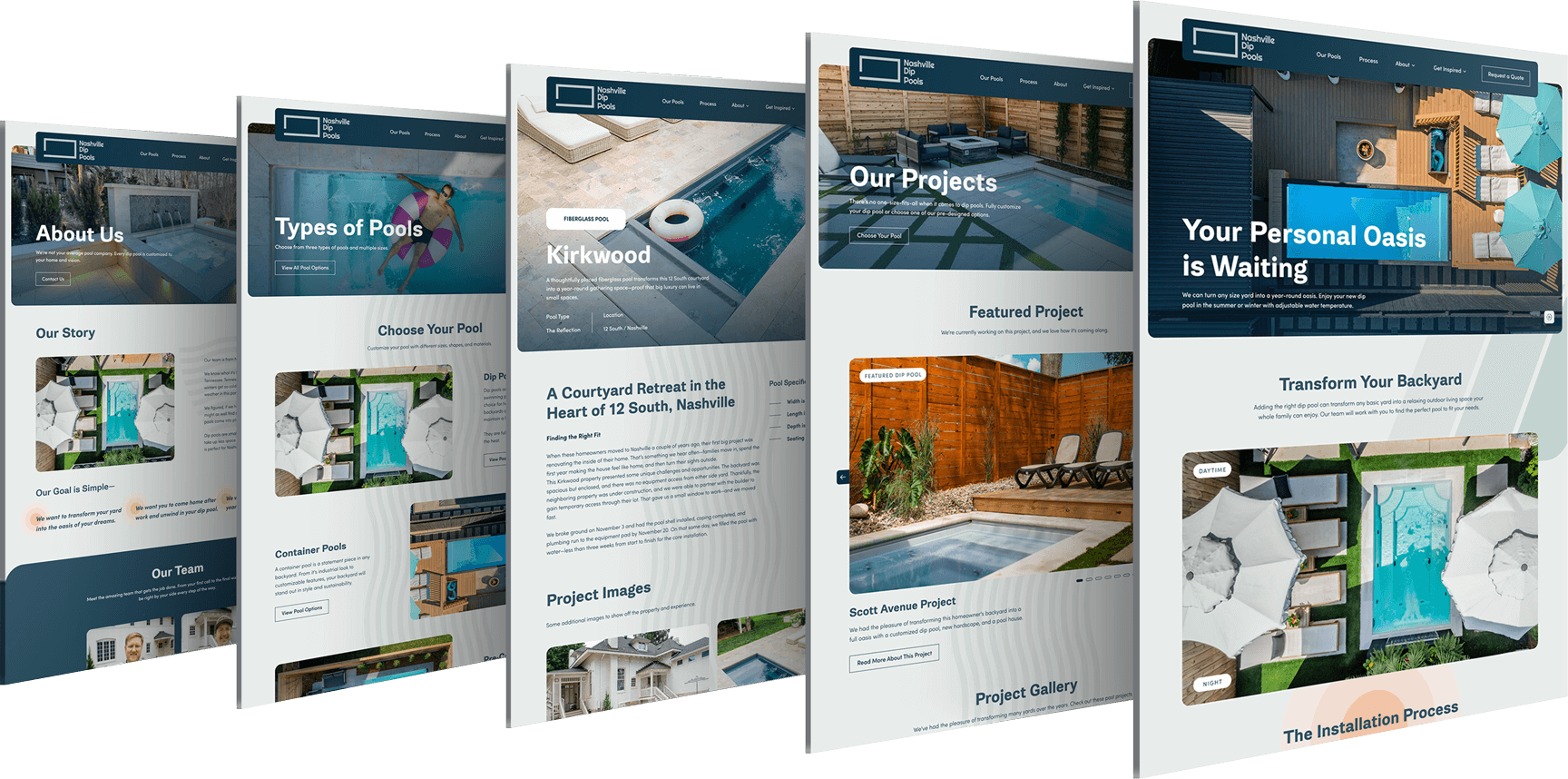 NDP key UI screen mockups.