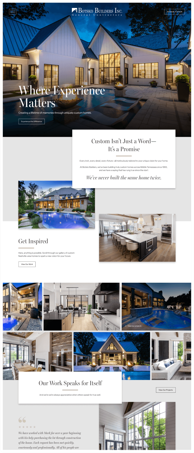 Luxury custom homes with outdoor pools and modern interiors showcasing high-end living spaces by Botsko Builders Inc.