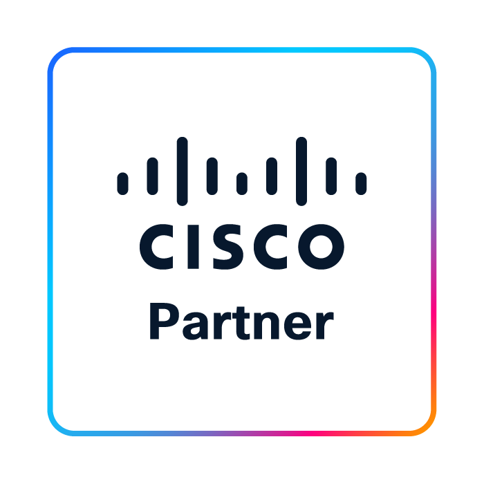 Cisco Partner logo with stylized bridge design above the word Cisco and Partner below.