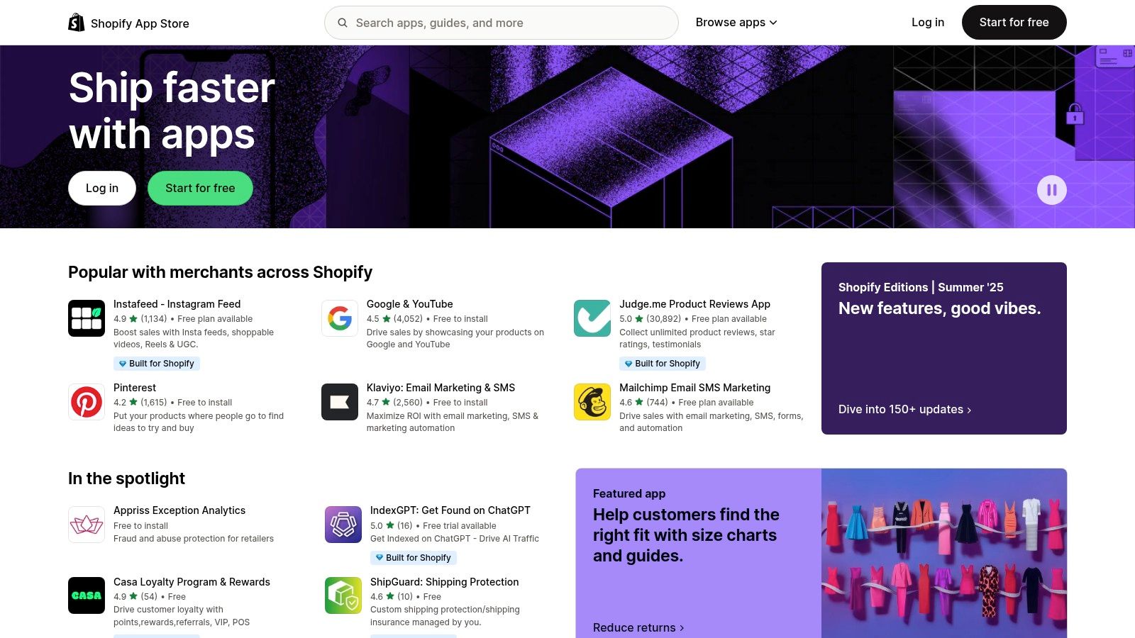 Shopify App Store (AI Marketing category)