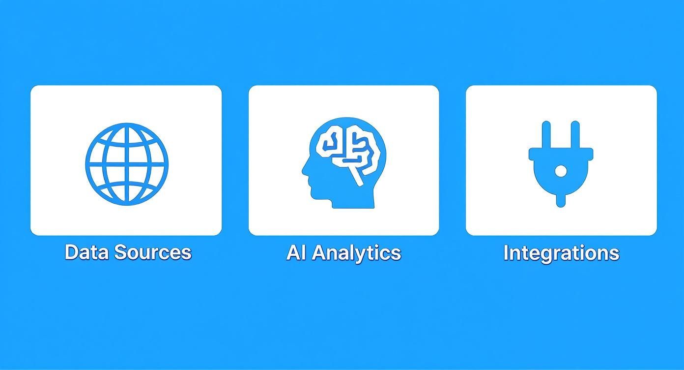 Infographic about social listening tools comparison