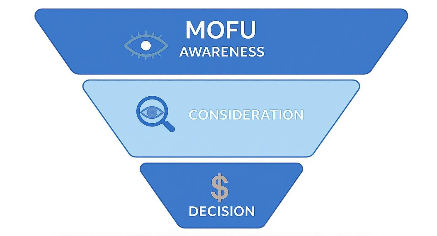 Infographic about content marketing funnel