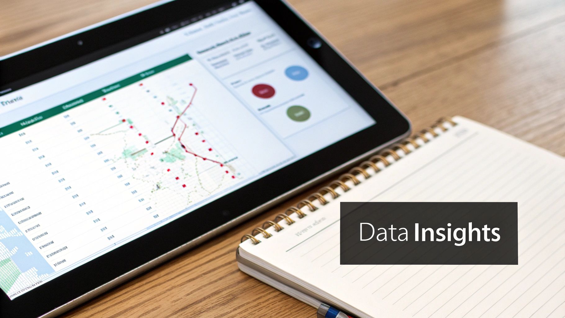 A detailed analytics dashboard showing graphs and charts of local SERP data, indicating trends and competitor performance.