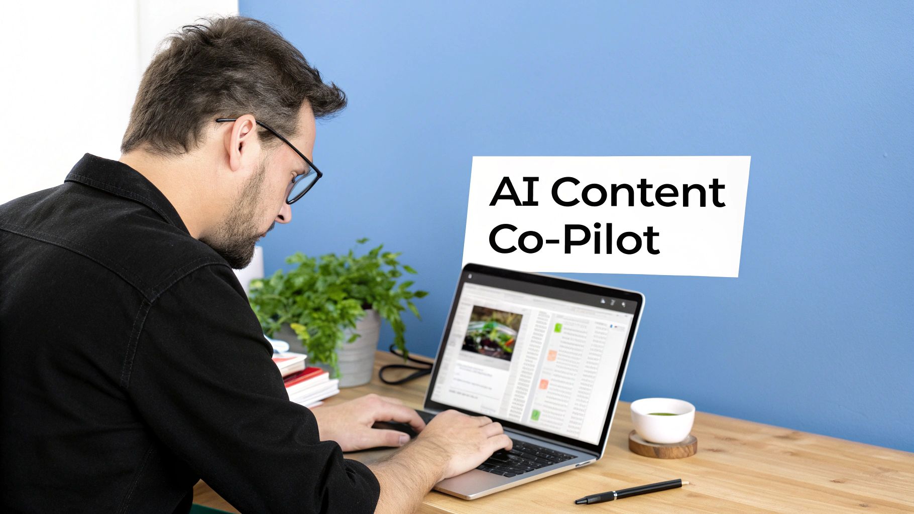 An abstract image showing AI neural networks and data points in a creative, modern style.