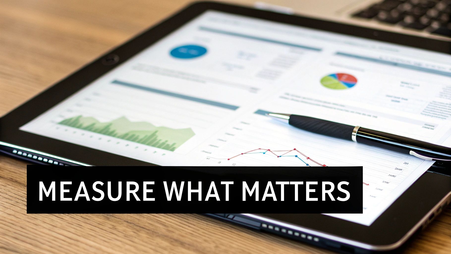 A dashboard showing SEO metrics like organic sign-ups and revenue growth