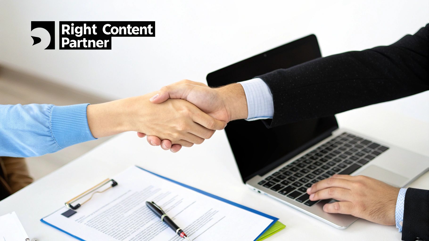 A person pointing to a screen during a collaborative meeting, selecting a partner.