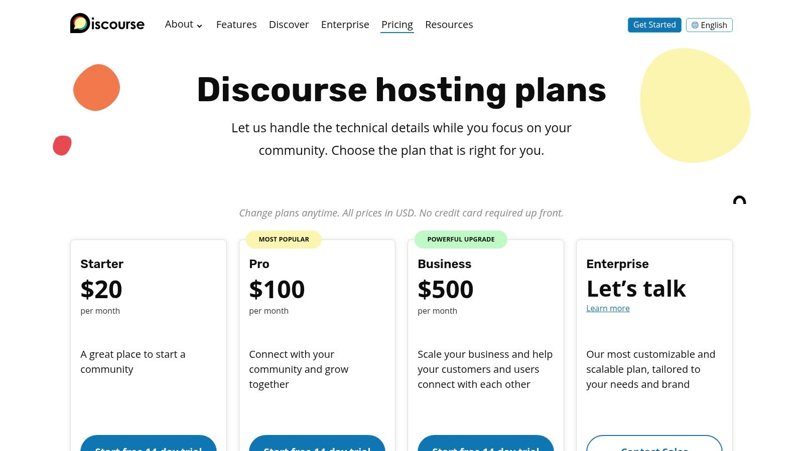 Discourse Pricing Plans
