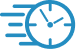 icon of fast moving clock
