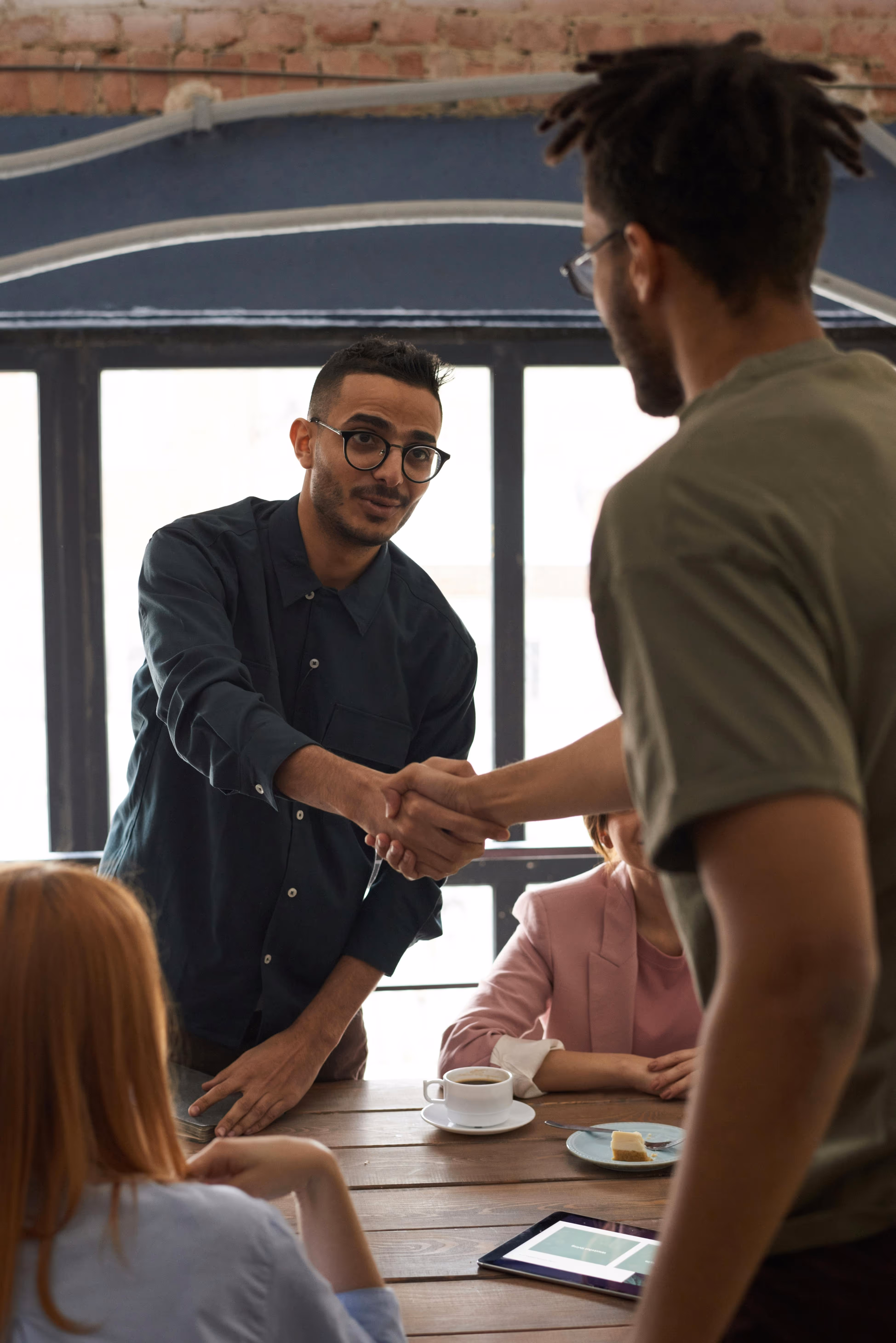 two professionals shaking hands