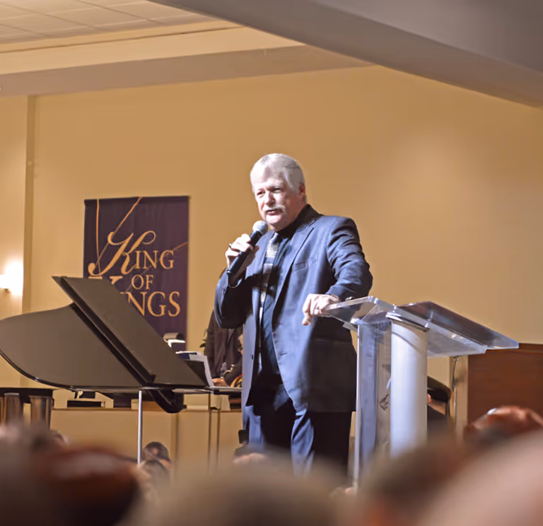 Congregation worshiping together at Colonial Oaks Baptist Church, joining in song, prayer, and the preaching of God’s Word.