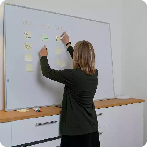 Session de management visuel avec tableau Kanban – organisation de la stratégie digitale avec Da.Sun Community